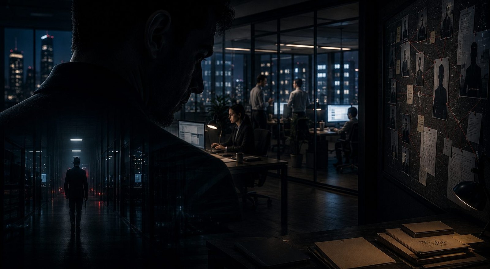 An undercover system auditor observing operations from inside the workplace